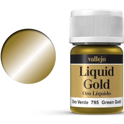 Краска Vallejo Liquid Gold — зеленое золото, 35 мл