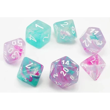 Набор кубиков Chessex Nebula Luminary Wisteria, белые