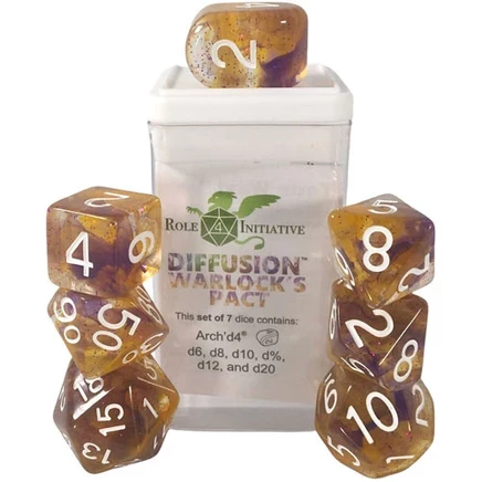 Набор игральных кубиков 7 шт. Warlock's Pact, белый