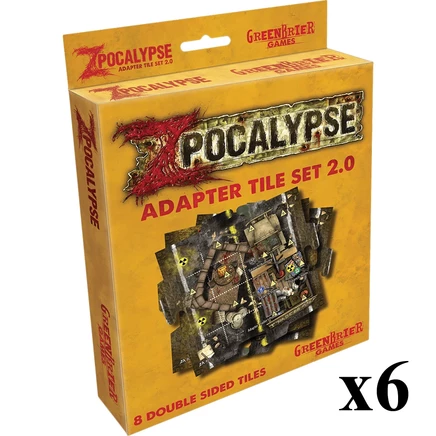 Аксессуар для настольной игры Zpocalypse, набор адаптерных тайлов 2.0, кейс 24 шт.