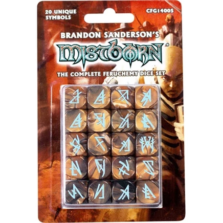 Набор кубиков Mistborn, 20 акриловых, медного цвета