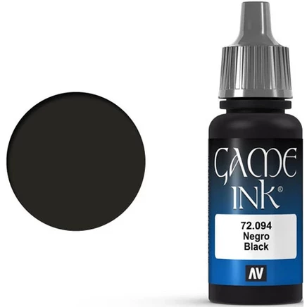 Краска Vallejo Game Color Black Ink 17 мл