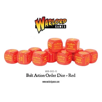 Игровые кубики Warlord Games Bolt Action Orders, красные, 12 шт.