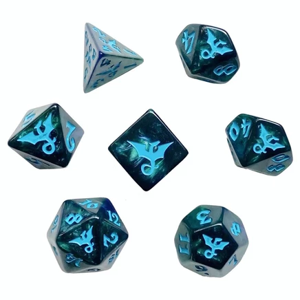 Набор игральных костей Dragon Dice: Sea, 7 шт.