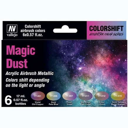 Набор красок для аэрографа Vallejo Magic Dust, 6 шт.