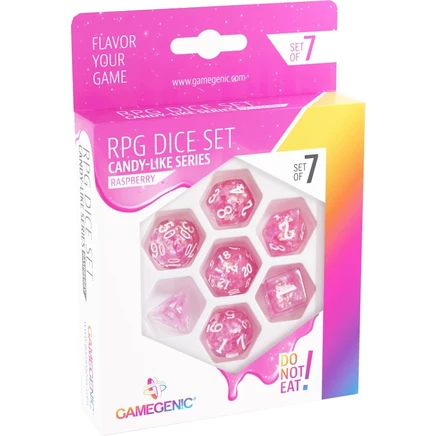 Набор кубиков Gamegenic Candy-like, малиновый, 7 шт