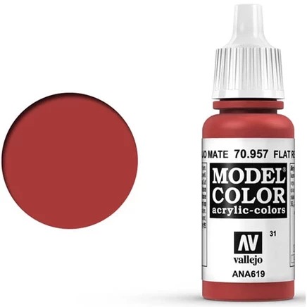 Акриловая краска Vallejo Model Color, матовая красная