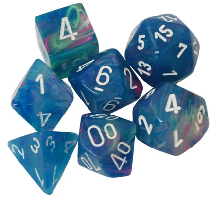 Набор кубиков Chessex Festive Waterlily, белый (7)