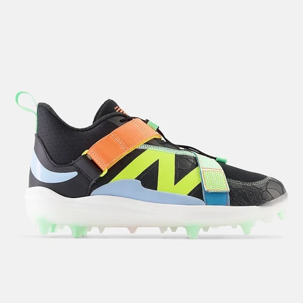 Унисекс бейсбольные бутсы New Balance Lindor 2, черные/неон