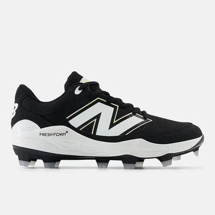 Мужские бейсбольные бутсы new balance fresh foam 3000v7, черные с белым