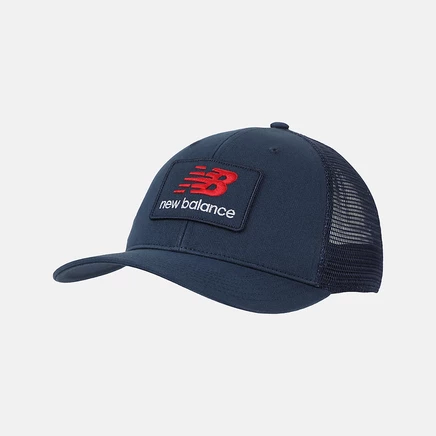 Унисекс кепка New Balance Trucker с патчем, темно-синяя