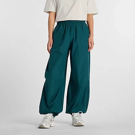 Брюки New Balance Trackside Woven Pant, зеленые