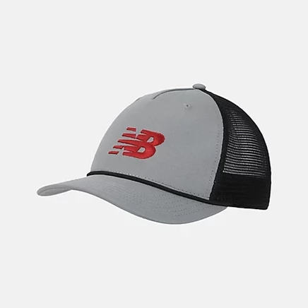 Кепка New Balance A Frame Trucker с шнуром, серая с красным