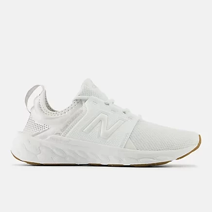 Кроссовки New Balance Fresh Foam X Cruz v3, белые с коричневой подошвой
