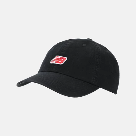 Унисекс 6-панельная кепка New Balance с патч-логотипом NB, черная