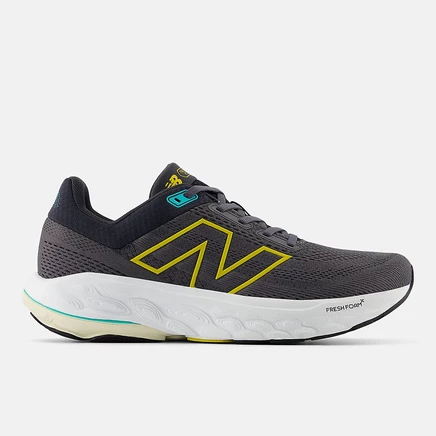Кроссовки New Balance 860v14, антрацит с зелёно‑жёлтым