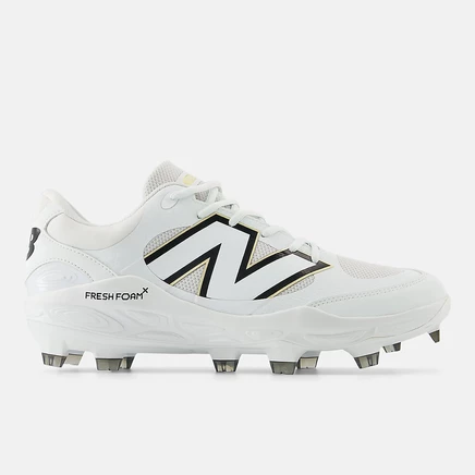 Мужские бейсбольные бутсы new balance fresh foam 3000v7, белые с черным