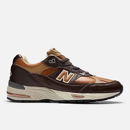 Кроссовки New Balance Made in UK 991v1, шоколадно-сливовые
