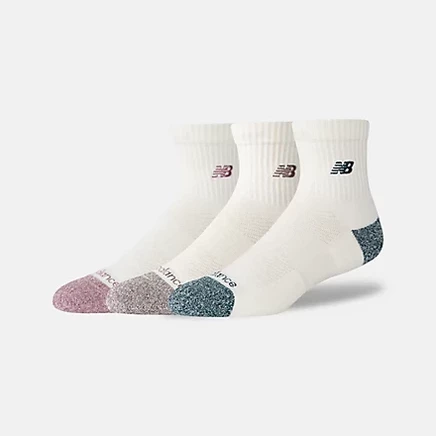 Носки New Balance Active Premium, светло-серые с зелёным
