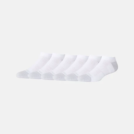 Унисекс носки New Balance Active No Show, 6 пар, белые