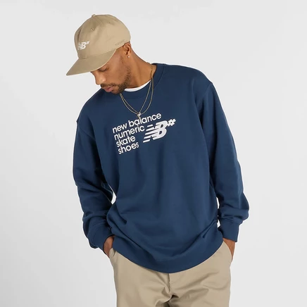 Толстовка мужская New Balance Numeric French Terry Crew nb navy