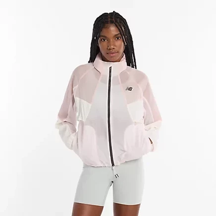 Куртка New Balance Gabby Thomas RC Jacket, розовая с морским