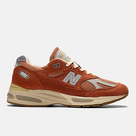 Кроссовки New Balance Made in UK 991v2 Vintage Sports, коричневые/бежевые/серые
