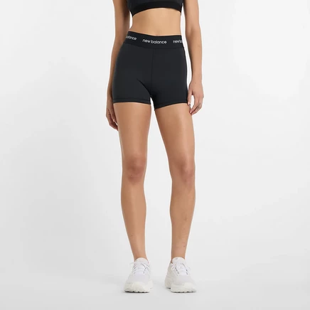 Женские шорты New Balance NB Sleek High Rise 3″, черные