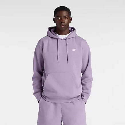 Худи New Balance Sport Essentials Fleece, черное с белым