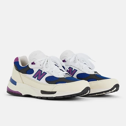 Кроссовки New Balance 992 Made in USA, белые/синие/фуксия