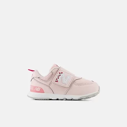Кроссовки New Balance 574 New-B на липучке, синие с оранжевым