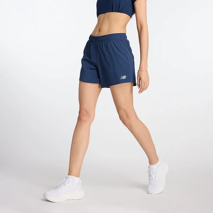 Женские шорты New Balance RC Short 5″, темно-синий