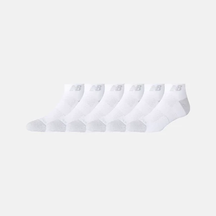Унисекс носки New Balance Active низкие, 6 пар, белые