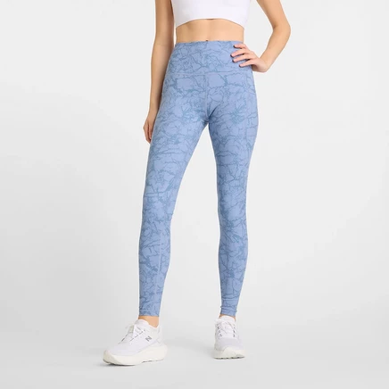 Женские леггинсы New Balance NB Sleek Printed 27″, dusk shower