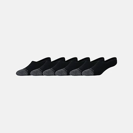 Унисекс носки New Balance Active Invisible, 6 пар, черные