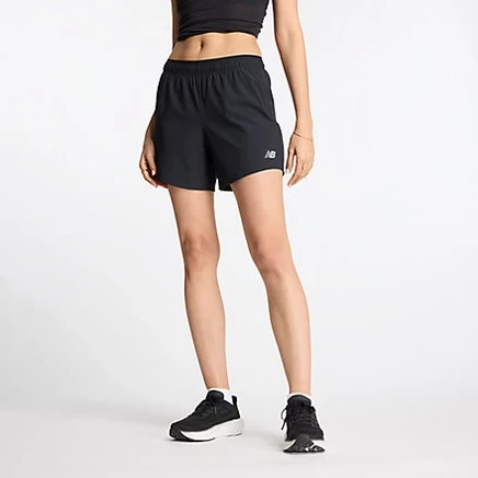 Женские шорты New Balance RC 5″, черные