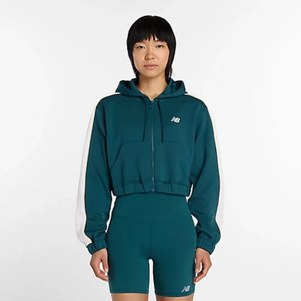 Толстовка на молнии New Balance Interlock Full Zip, ягодно-фиолетовая