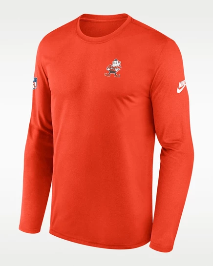 Мужская футболка с длинным рукавом Nike Cleveland Browns Alt Legend, оранжевая