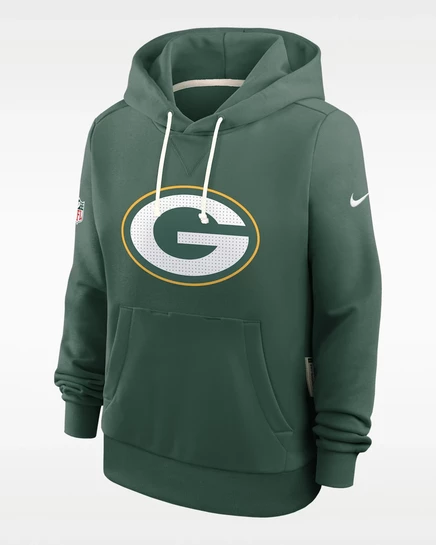 Женская худи Nike Dri-FIT Green Bay Packers, зеленая