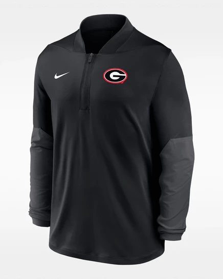 Мужская толстовка Nike Georgia Dri‑FIT с частичной молнией, черная