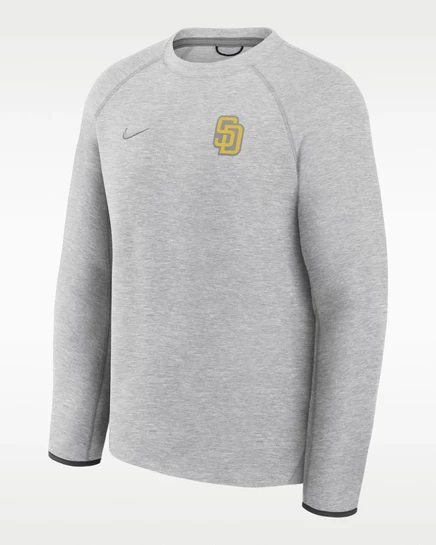 Мужской пуловер Nike San Diego Padres Tech Fleece, серый