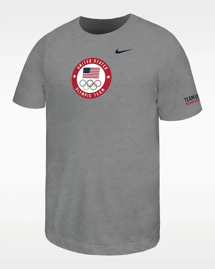 Мальчиковая футболка Nike USA Fanwear, в темно-сером меланже