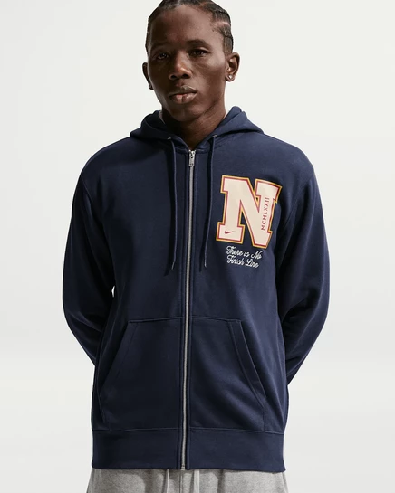Мужская толстовка-худи Nike Sportswear Club, обсидиан/хаки