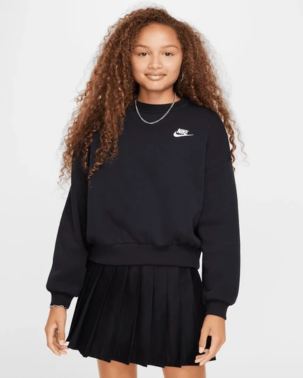 Детская толстовка Nike Sportswear Club Fleece, черно-белая