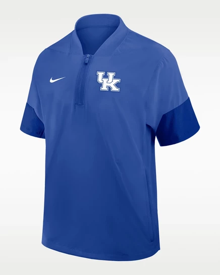 Мужская куртка Nike Sideline Coach 1/2‑zip, королевский синий