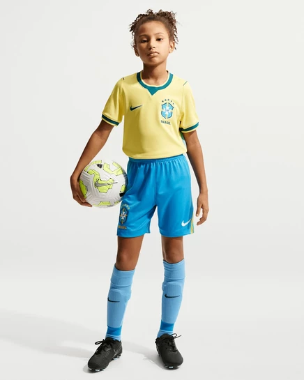 Детские шорты Nike Brazil 2026 Dri-Fit, светло-голубые