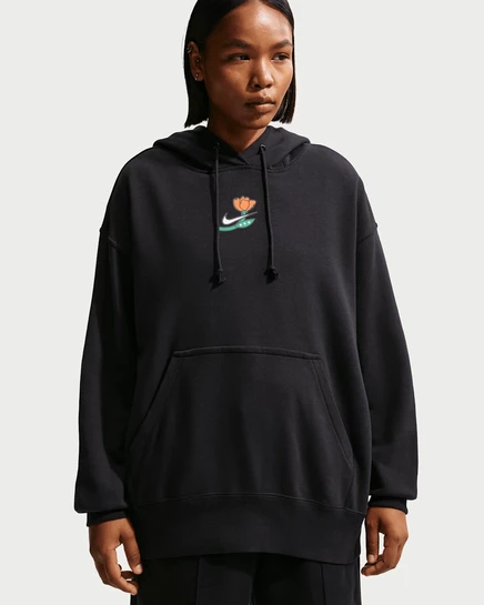 Женское худи свободного кроя Nike Phoenix Fleece, черное