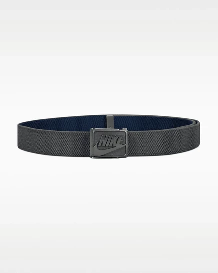 Унисекс пояс Nike двусторонний, серо-голубой/серебристый