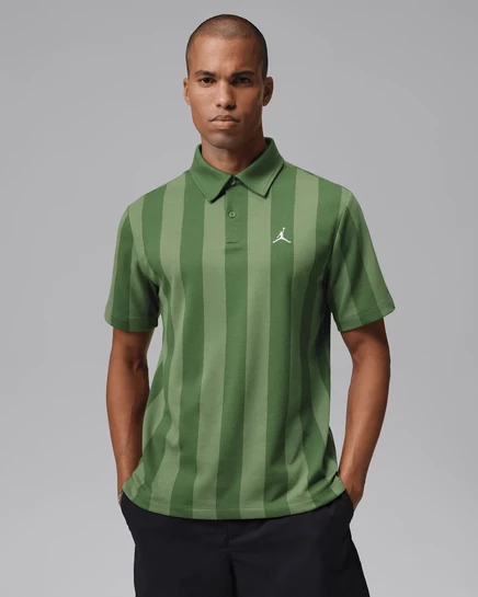 Мужское поло Jordan Sport Dri-FIT, зелёное/белое