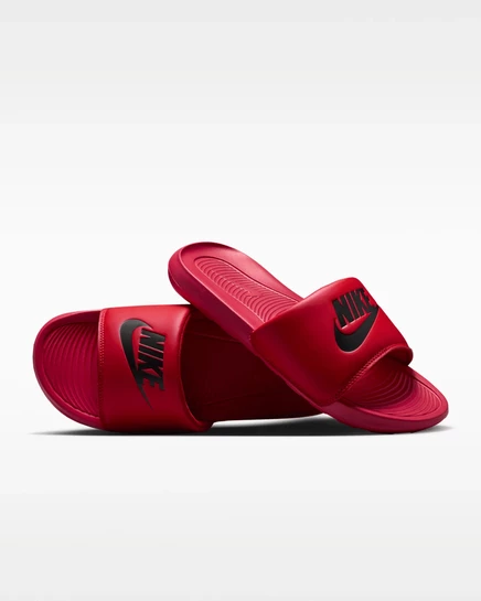 Мужские шлепанцы Nike Victori One, красно-черные
